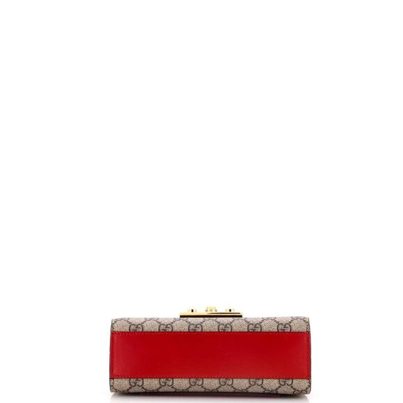 Gucci Padlock Shoulder Bag GG Coated Canvas and Leather Small Brown, Pink, Red - Picture 4 of 6